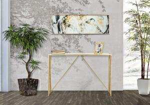 Zlatý konzolový stolek Mauro Ferretti Ealy, 120x40x80 cm