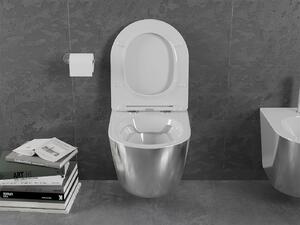 Mexen Lena, závěsná toaletní mísa 480x360x355 mm, bílá-stříbrná, 30224004