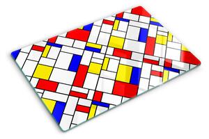 Skleněná krájecí deska Geometrie v Mondrianově stylu ddk-nr-wm-00005955