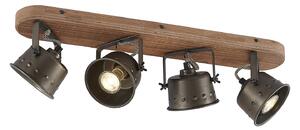 Stropní Lampa Lindby, Rubinjo, stmívatelné, Černá, Obývací pokoj, Kov, Vintage