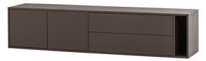 Tmavě hnědý TV stolek z borovicového dřeva 200x45x44 cm Settle Down – vtwonen