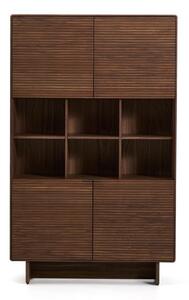 Tmavě hnědá skříň v dekoru ořechu 100x163x40 cm Norlen – Kave Home