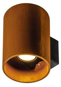 LA 1004651 RUSTY® UP/DOWN WL venkovní LED nástěnné přisazené svítidlo kulaté rezavé CCT switch 3000/4000 K - BIG WHITE (SLV)
