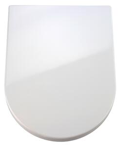 Bílé WC sedátko se snadným zavíráním Wenko Premium Palma, 46,5 x 35,7 cm