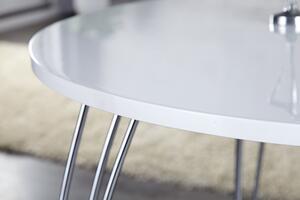Jídelní stůl ROUND, 75x90 cm, Bílý