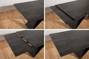 Rozkládací stůl RUNRO, 180-220-260x76x100 cm, tmavě šedá