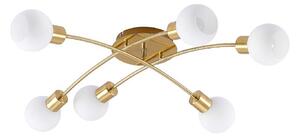 Stropní Lampa Lindby, Agmar, stmívatelné, Zlatá / mosazná, Obývací pokoj, Kov, Moderní