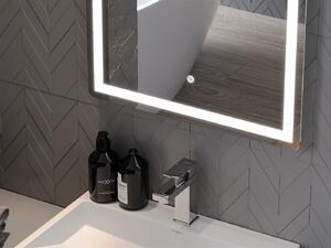 Mexen Onyx, LED koupelnové zrcadlo s podsvícením a kosmetickým zrcátkem 60x80 cm, 6000K, ochrana proti zamlžování, 9813-060-080-611-00