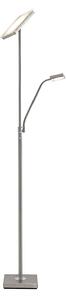 Stojací Lampa Lindby, Sumani, stmívatelné, Šedá, Obývací pokoj, Kov, Moderní
