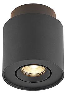 Stropní Lampa Arcchio, Walisa, stmívatelné, Černá, Obývací pokoj, Hliník, Moderní
