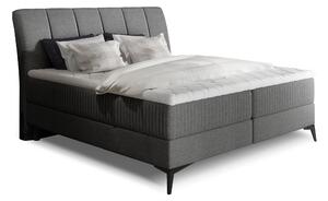 Manželská postel Boxspring 140 cm Alberto (tmavě šedá) (s matracemi). Vlastní profesionální přeprava až k Vám domů 1027328