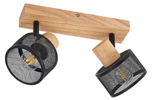 Stropní Lampa Lindby, Evinora, stmívatelné, Dřevo, Obývací pokoj, Dřevo, Moderní