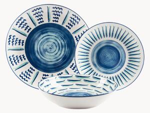 Sada porcelánového nádobí Mediterraneo, pro 6 osob, 18 dílů
