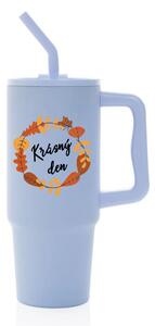 KRÁSNÝ DEN (PODZIM) - světle modrý cestovní termohrnek 900 ml