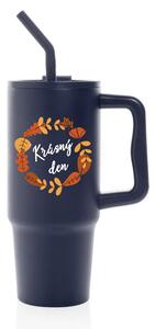 KRÁSNÝ DEN (PODZIM) - modrý cestovní termohrnek 900 ml