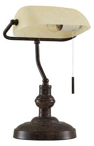 Stolní lampa Lindby, Profina, Hnědá / Rezavá, Obývací pokoj, Kov, Starožitný