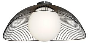 Stropní Lampa Lindby, Fabronia, stmívatelné, Černá, Obývací pokoj, Kov, Moderní