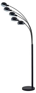 Stojací Lampa Lindby, Jewa, Černá, Obývací pokoj, Kov, Moderní