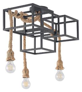 Stropní Lampa Lucande, Andrik, stmívatelné, Černá, Obývací pokoj, Kov, Moderní