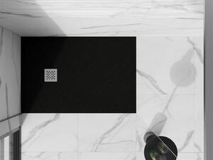 Mexen Stone+, obdélníková vanička z minerálního kompozitu 140 x 90 cm, černá matná, 44709014