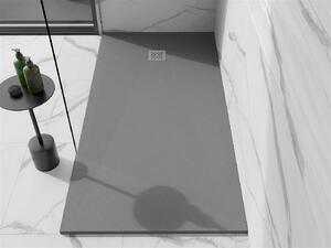 Mexen Stone+, obdélníková vanička z minerálního kompozitu 160 x 80 cm, šedá-betonová, 44168016
