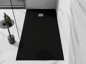 Mexen Stone+, obdélníková vanička z minerálního kompozitu 160 x 70 cm, černá matná, 44707016