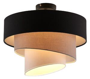 Stropní Lampa Lindby, Coria, stmívatelné, Béžová, Obývací pokoj, Tkanina / Textil, Moderní