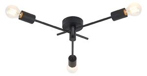 Stropní Lampa Lindby, Cerros, stmívatelné, Černá, Obývací pokoj, Kov, Moderní