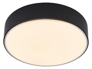 Stropní Lampa Lindby, Simera, stmívatelné, Černá, Obývací pokoj, Plast, Moderní