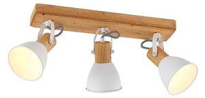 Stropní Lampa Lindby, Merela, stmívatelné, Dřevo, Obývací pokoj, Dřevo, Skandinávský