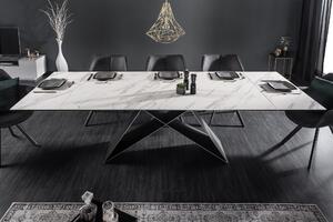 Noble Home Rozkládací jídelní stůl Zuerius, mramorový vzhled, 180-260 cm