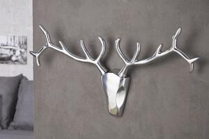 Dekorace Antlers, 90 cm, stříbrná
