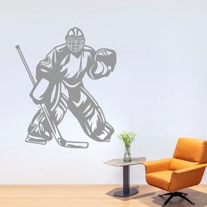 Živá Zeď Samolepka Silueta Hokejového brankáře Barva: černá