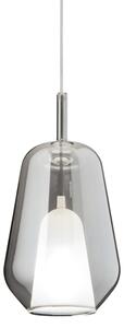 Ondaluce - Lustr na lanku THELMA 1xE27/15W/230V pr. 19 cm černá/kouřová šedá