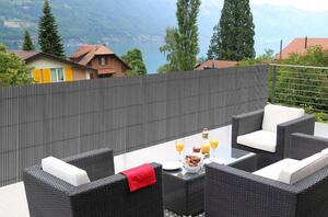 Bluegarden, PVC kryt/stínítko na terasu-balkon 100 x 400cm, tmavě-šedá, OGR-20004