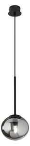 Ondaluce - Lustr na lanku JEWEL 1xE14/10W/230V pr. 17 cm černá/kouřová černá