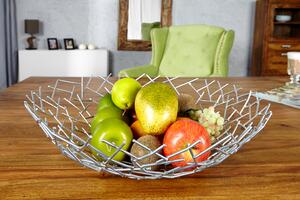 Noble Home Stříbrná kovová mísa na ovoce Obstrat