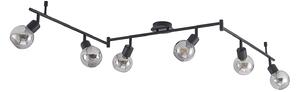 Stropní Lampa Lindby, Eridia, stmívatelné, Černá, Obývací pokoj, Kov, Moderní