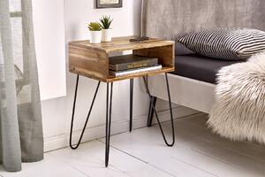 Noble Home Masivní akáciový noční stolek Sorpus, 40 cm