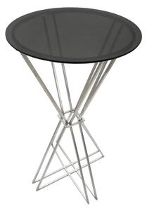 Barový stolek Mauro Ferretti Orto 60x105 cm, stříbrná/černá