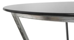 Barový stolek Mauro Ferretti Orto 60x105 cm, stříbrná/černá