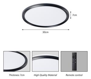 Brilagi - LED Stmív. strop. sv. RIVO LED/72W/230V 3000-6000K černá pr. 50 cm +DO