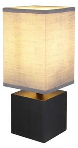 Globo 21628ALU - Stolní lampa VALENTINO 1xE27/7W/230V černá/antracit