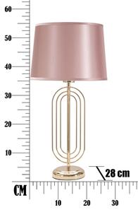 Stolní lampa Mauro Ferretti Cebro Small, 28x55 cm, zlatá/růžová