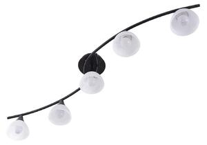 Stropní Lampa Lindby, Della, stmívatelné, Černá, Obývací pokoj, Sklo, Venkovský / rustikální