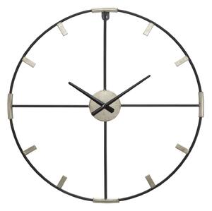 Nástěnné hodiny Mauro Ferretti Virala, 60x3,5x60 cm, černá/stříbrná