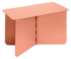 Růžový ocelový konferenční stolek Puik Hinge