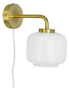 Nástěnná Svítidla Dyberg Larsen, Arp, Zlatá / mosazná, Obývací pokoj, Sklo, Design