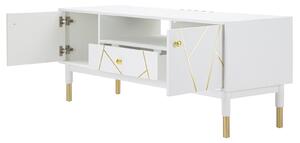 Bílý televizní stolek Mauro Ferretti Optom, 55x140x50cm