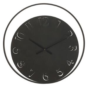 Černé kovové nástěnné hodiny Mauro Ferretti Russo II, 60 cm